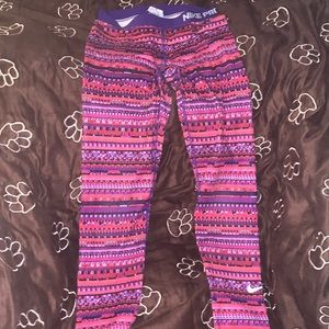 Nike pro dri-fit colorful workout gym leggings